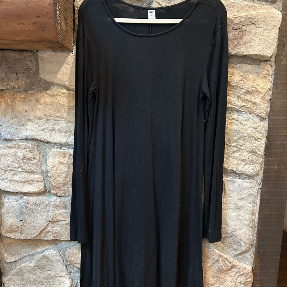 Old Navy Classic Black Long Sleeve Dress